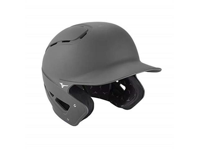 Photo 1 of mizuno b6 adult baseball batting helmet, grey, small/medium
