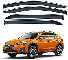 Photo 1 of AUTORIFIC Side Window Deflector Smoke Tinted Tape-On Side Window Vent Visor Deflectors Rain Guards,4-Piece Set for Subaru Crosstrek 2018 2019 2020 2021 & Subaru Impreza 2017-2021 5 Door Hatchback
