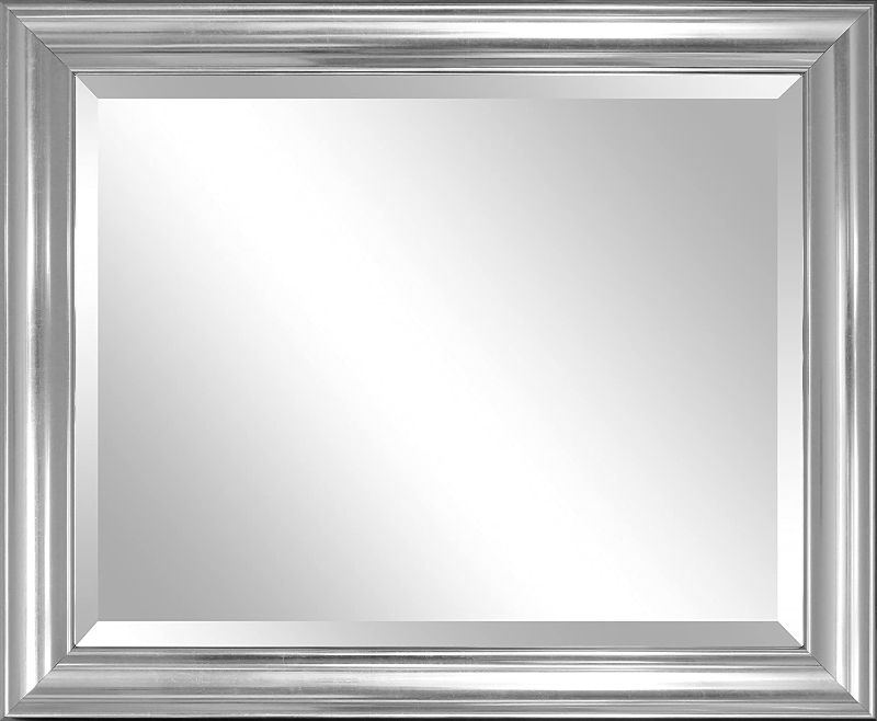 Photo 1 of Alpine Mirror & Art Elevation by Alpine Art Silver Wall Mirror
