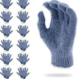 Photo 1 of AMZ Gray Cotton Glove. Reusable Cotton Work Gloves, Breathable Grip Gloves. Work Cotton Gloves for Men, Women 10 Oz
