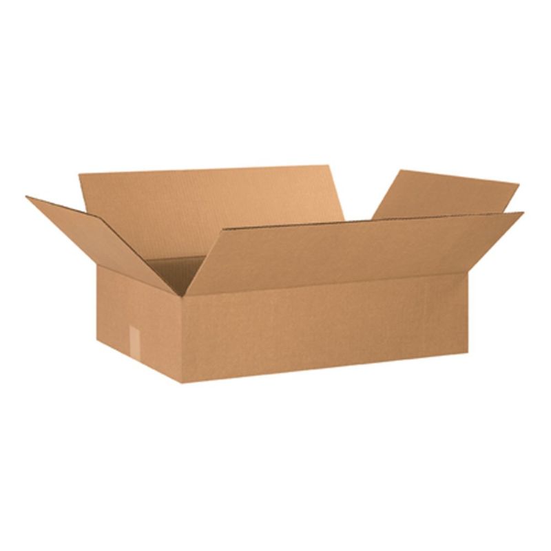 Photo 1 of Aviditi 24166 Flat Corrugated Cardboard Box 24" L x 16" W x 6" H, Kraft, for Shipping, Packing and Moving (pack of 10)