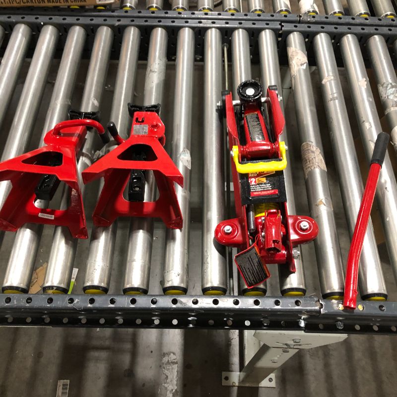 Photo 2 of BIG RED Torin Hydraulic Trolley Floor Jack Combo with 2 Jack Stands, 2 Ton Capacity (T82001)