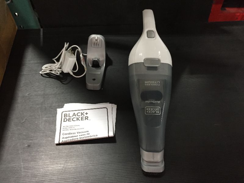 Photo 3 of BLACK+DECKER dustbuster QuickClean Cordless Handheld Vacuum, White (HNVC215B10)
