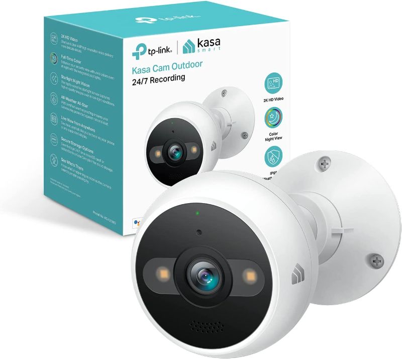 Photo 1 of Kasa 4MP 2K Security Camera Outdoor Wired, IP65, Starlight Sensor & 98 Ft Night Vision, Motion/Person Detection, 2-Way Audio w/Siren, Cloud/SD Card Storage, Alexa &Google Assistant Compatible(KC420WS)
