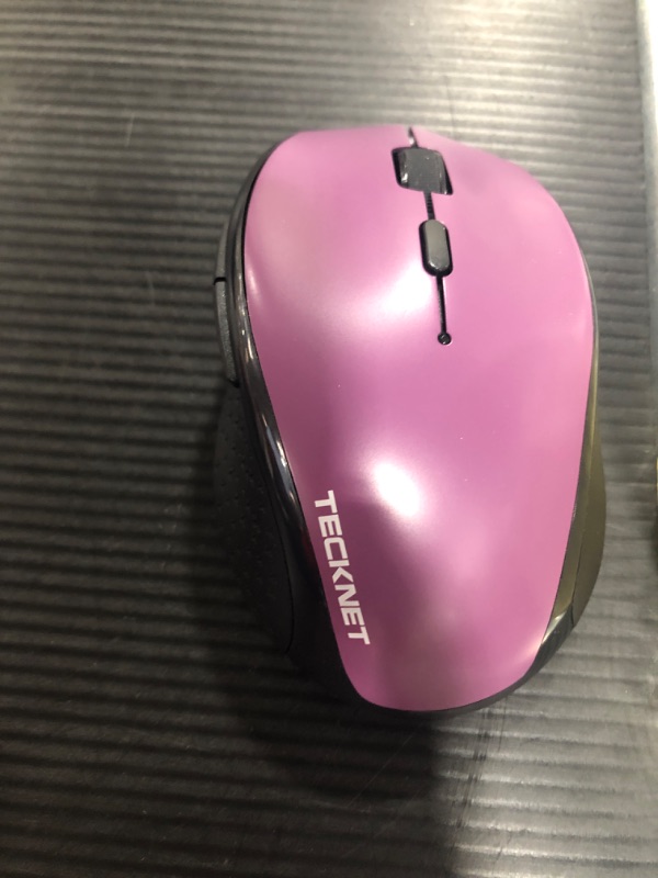 Photo 2 of Bluetooth Wireless Mouse, TECKNET 6 Adjustable DPI Levels, 24-Month Battery Life, 6 Buttons Compatible for Ipad Pro/Laptop/Surface Pro/Windows Computer/Chromebook-Purple

