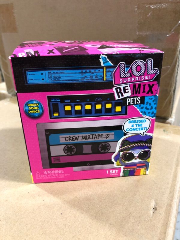 Photo 3 of (12 PACK) LOL Surprise Remix Pets 9 Surprises, Real Hair Includes Music Cassette Tape with Surprise Song Lyrics, Accessories, Dolls
