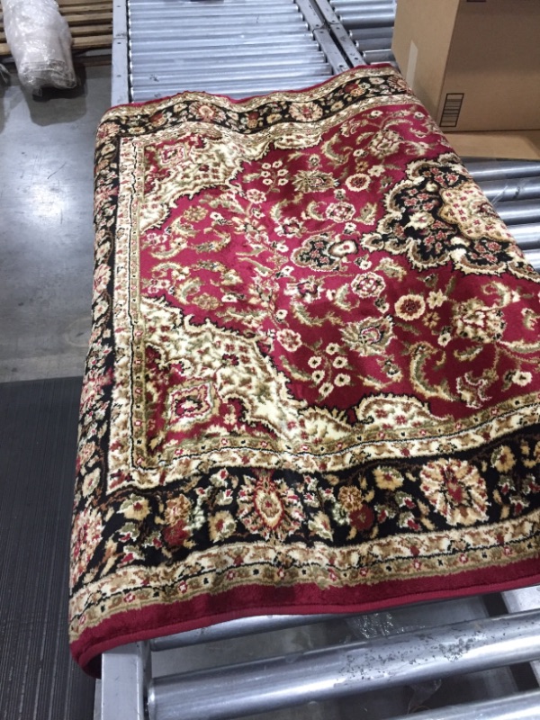 Photo 1 of 541004 Barclay Medallion Kashan 3 Ft. 11 in. X 5 Ft. 3 in. Rectangular Area Rug in Red
