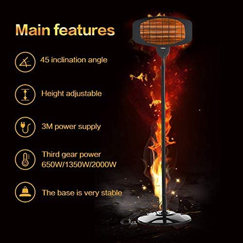 Photo 1 of Heater - eletri outdoor patio heater home heater floor tall standing with wheels for garden…
