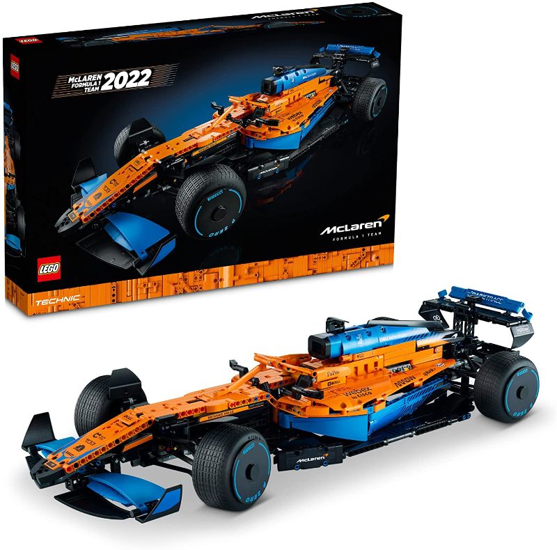 Photo 1 of LEGO Technic McLaren Formula 1 Race Car 42141 Model Building Kit for Adults; Build a Replica Model of The 2022 McLaren Formula 1 Race Car (1,432 Pieces)
