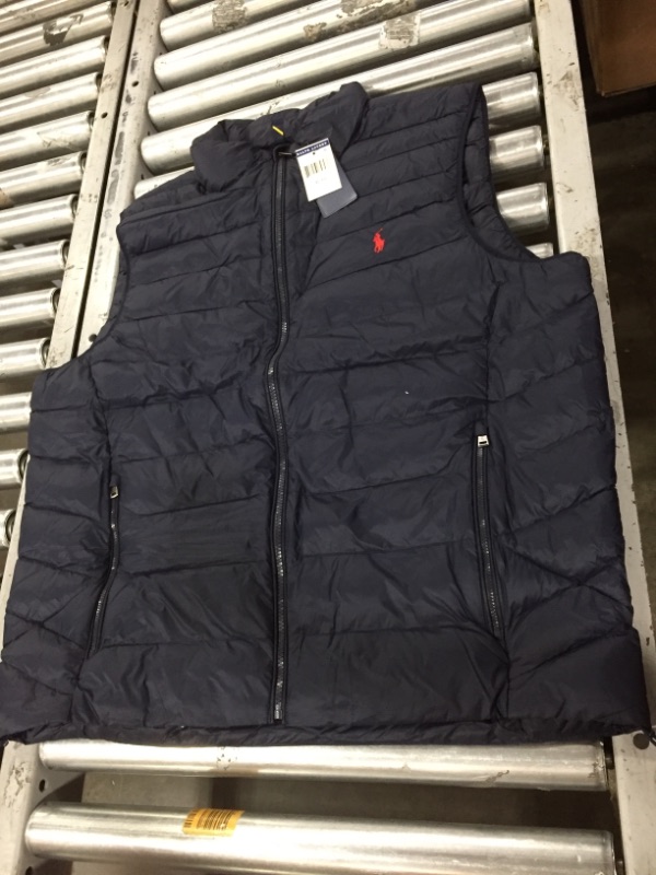 Photo 1 of Polo Ralph Lauren Men's Down Pony Full Zip Packable Vest Navy Size XL NWT $188?

