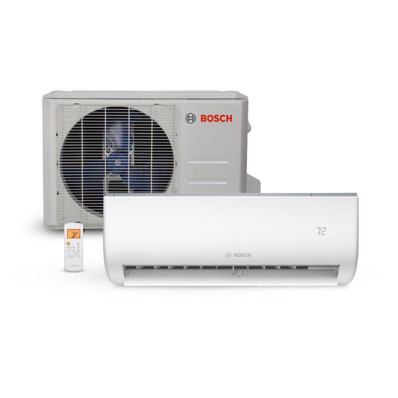 Photo 1 of Bosch 9000 BTU 0.75 Ton Ductless Mini Split Air Handler with Heat Pump - 230-Volt/60Hz (Indoor Unit Only), White
