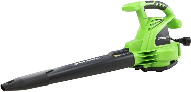 Photo 1 of Greenworks 12 Amp 235MPH Variable Speed Corded Blower/Vac includes Metal Repeller, 24072
