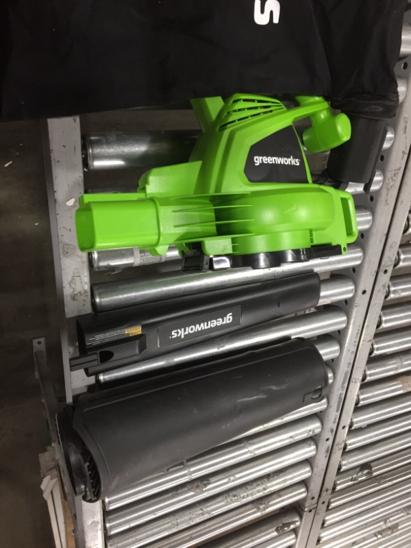 Photo 3 of Greenworks 12 Amp 235MPH Variable Speed Corded Blower/Vac includes Metal Repeller, 24072
