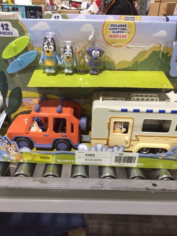 Photo 2 of Bluey Ultimate Caravan Adventures Camper Playset with Three 2.5-3 Figures 4WD Family SUV Camper 2 Surfboards Preschool Ages 3 and up
