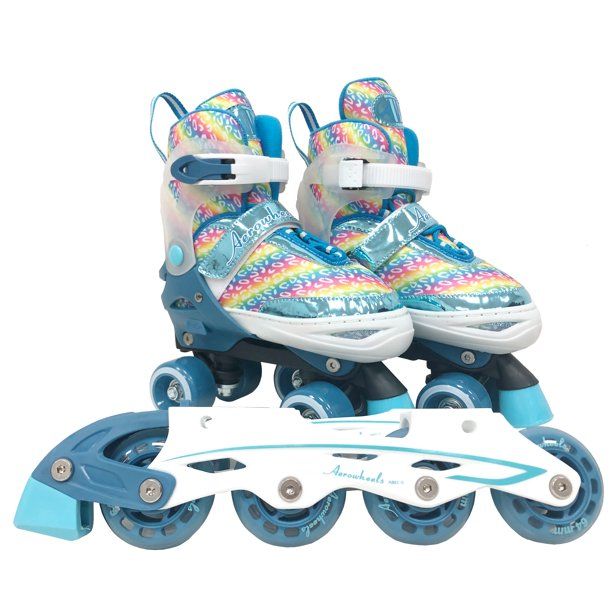 Photo 1 of Aerowheels Glitter Print 2-in-1 Girls switcher skate size 1-4
