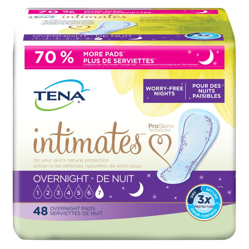 Photo 1 of (2 Pack) Tena Incontinence Pads for Women, Overnight
