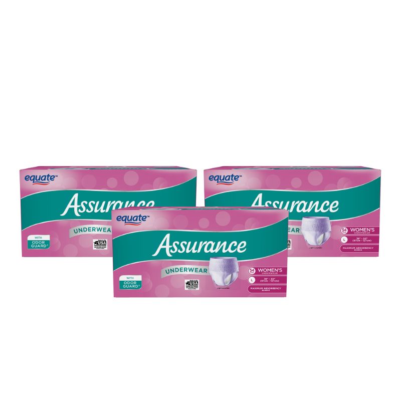 Photo 1 of (2 Pack) Assurance Incontinence Underwear for Women, Maximum, L, 54 Ct
