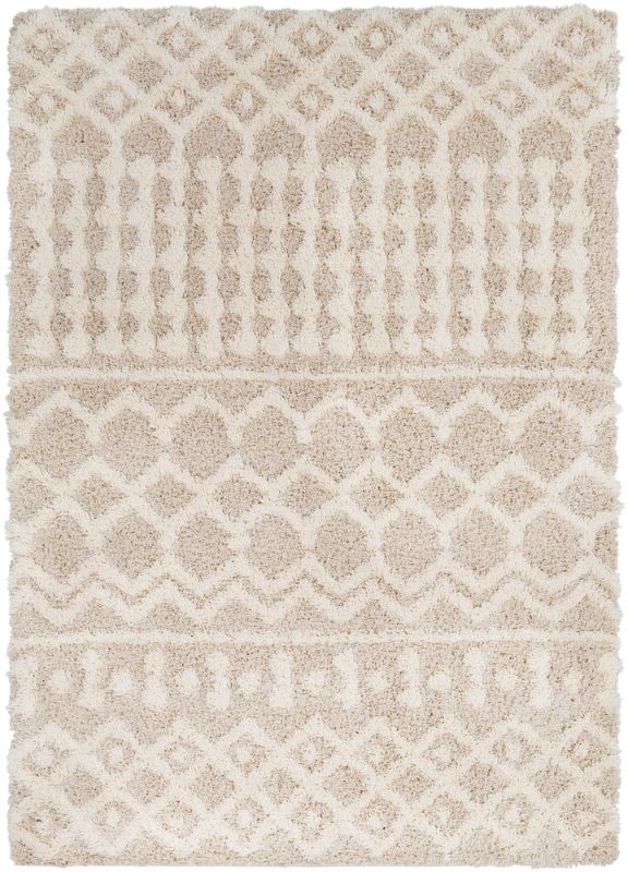 Photo 1 of USG2303-81012 8 Ft. 10 in. X 12 Ft. Urban Shag Machine Woven Rug, Cream & Beige
