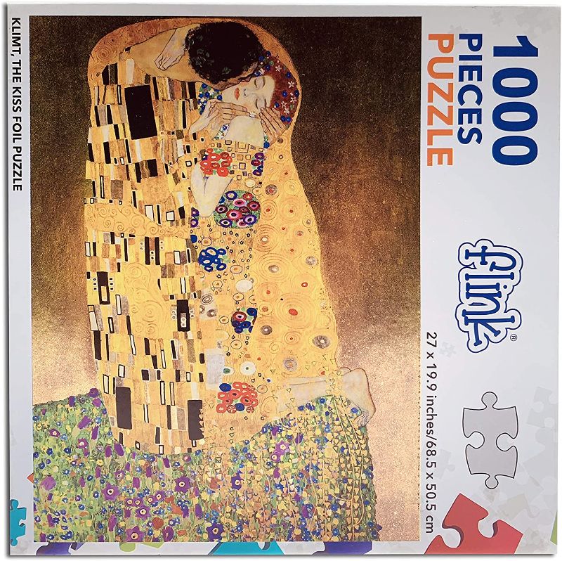 Photo 1 of Klimt, The KISS, Foil Jigsaw Puzzle 1000 Pieces
