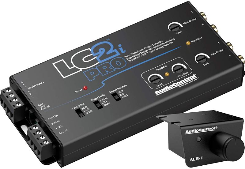 Photo 1 of AudioControl LC2i PRO 2-Channel Line Output Converter with Impedance Matching, AccuBASS, GTO, Audio Signal Sense, 12V Turn-On and ACR-1 Dash Remote Subwoofer Control
