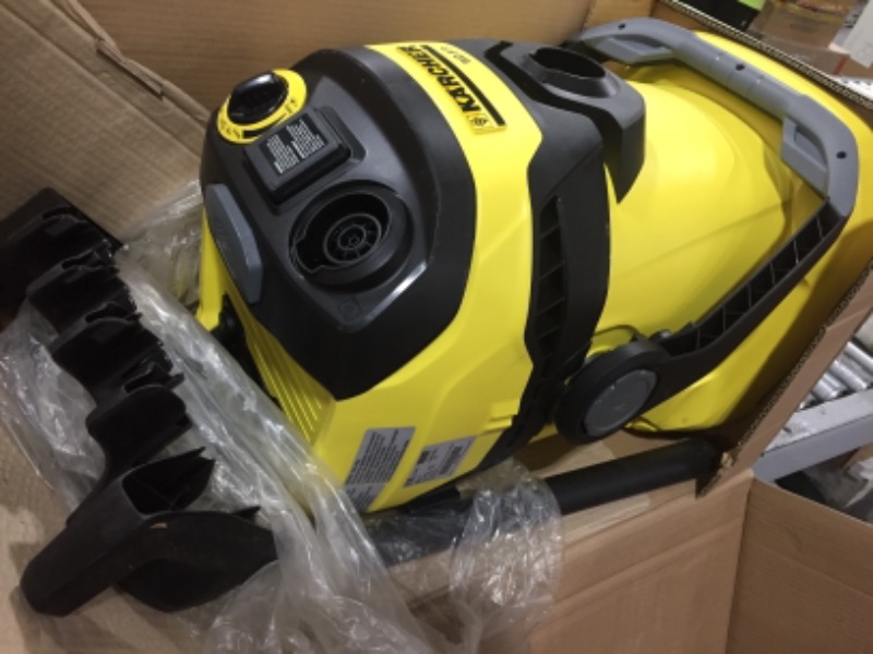 Photo 3 of Karcher WD 5/P Multi-Purpose 6.6 Gallon Wet-Dry Vacuum Cleaner with Attachments – Blower Feature, Semi-Automatic Filter Cleaning, Space-Saving Design
