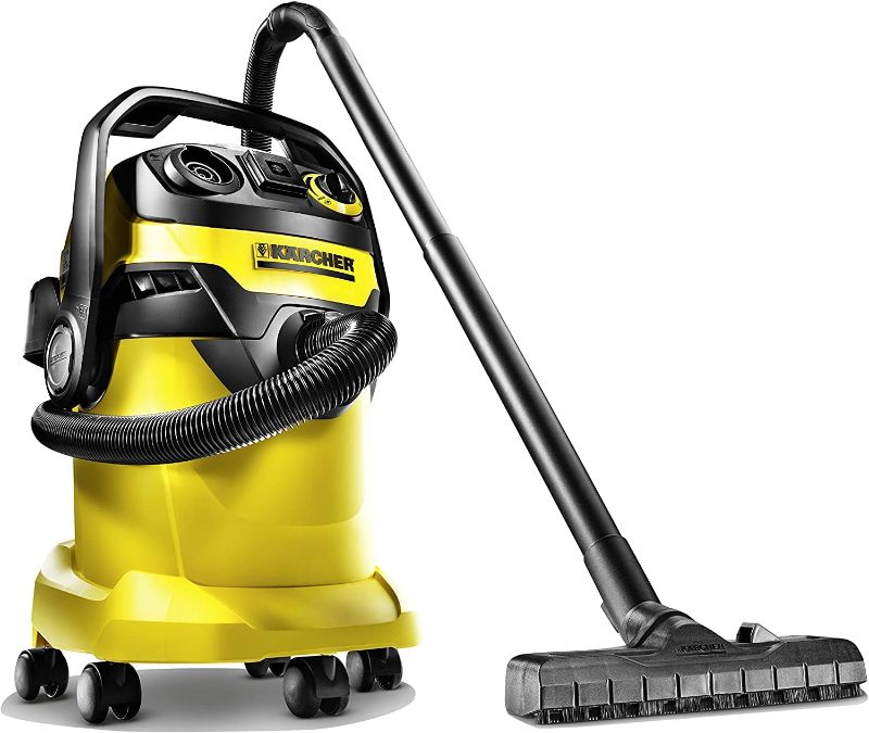 Photo 1 of Karcher WD 5/P Multi-Purpose 6.6 Gallon Wet-Dry Vacuum Cleaner with Attachments – Blower Feature, Semi-Automatic Filter Cleaning, Space-Saving Design
