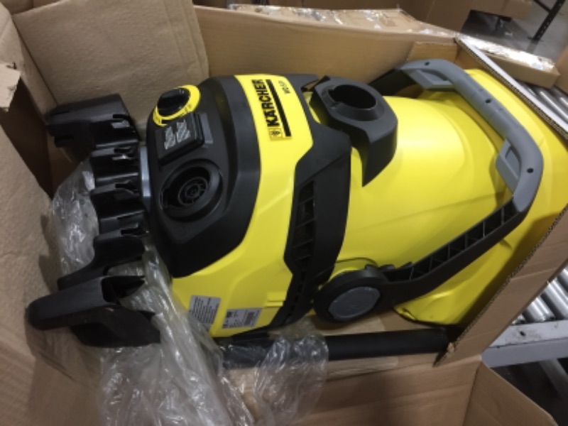 Photo 2 of Karcher WD 5/P Multi-Purpose 6.6 Gallon Wet-Dry Vacuum Cleaner with Attachments – Blower Feature, Semi-Automatic Filter Cleaning, Space-Saving Design
