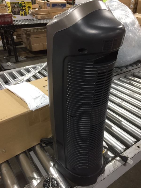 Photo 3 of Lasko 755320 Ceramic Space Tower Heater, 8.5?L x 7.25?W x 23?H, Silver
