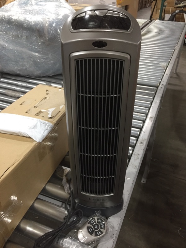 Photo 2 of Lasko 755320 Ceramic Space Tower Heater, 8.5?L x 7.25?W x 23?H, Silver
