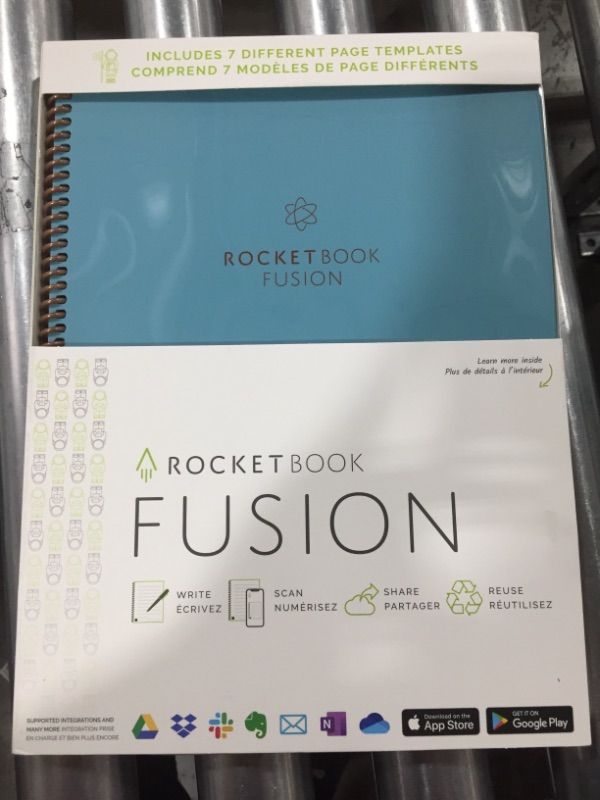 Photo 2 of Fusion Smart Reusable Notebook 7 Page Styles 42 Pages 8.5"x11" Letter Size Eco-Friendly Notebook - Rocketbook
