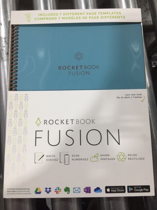 Photo 1 of Fusion Smart Reusable Notebook 7 Page Styles 42 Pages 8.5"x11" Letter Size Eco-Friendly Notebook - Rocketbook
