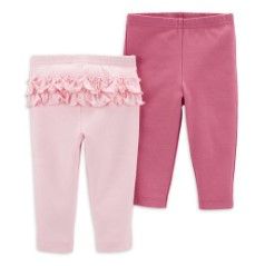 Photo 1 of Child Of Mine by Carter's Baby Girls Pink Pant, 2-Pack, Sizes 3 Months  set of 2