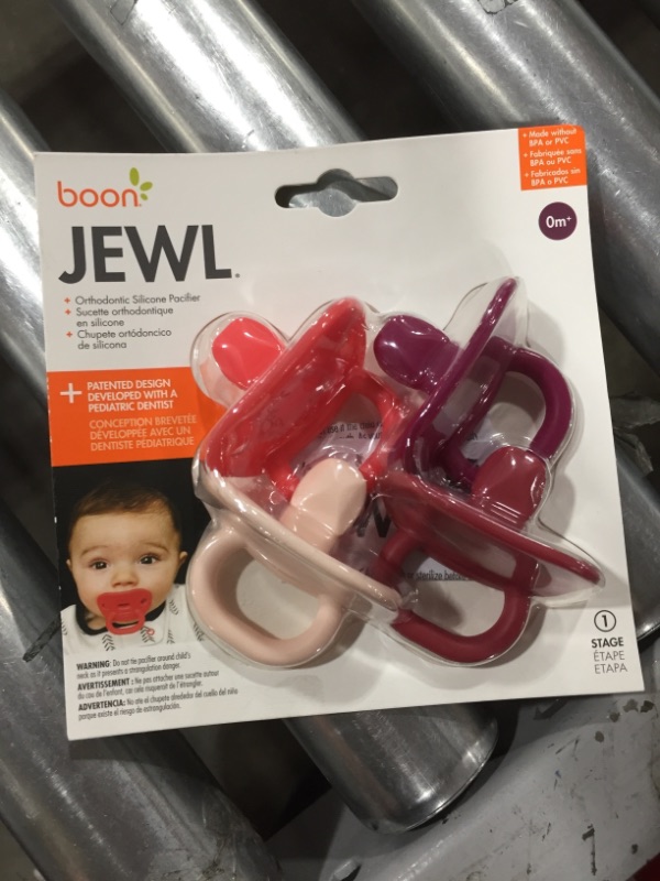 Photo 2 of Boon JEWL Stage 1 Pacifiers Pink - 4pk

