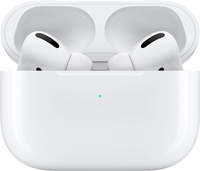 Photo 1 of Apple AirPods Pro Wireless Earbuds with MagSafe Charging Case. Active Noise Cancelling, Transparency Mode, Spatial Audio, Customizable Fit, Sweat and Water Resistant. Bluetooth Headphones for iPhone
