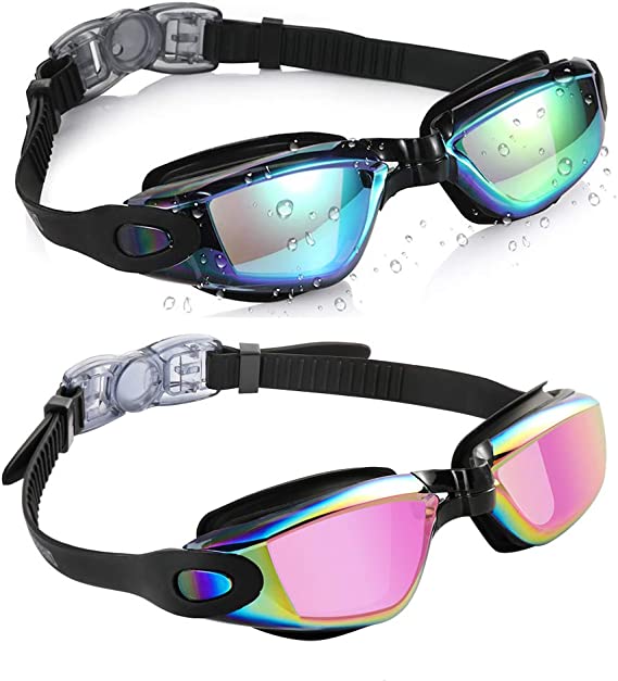 Photo 1 of Aegend Swim Goggles, 2 Pack Swimming Goggles No Leaking Adult Men Women Youth
