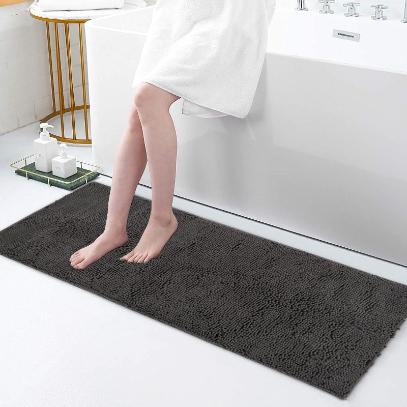 Photo 1 of Bath Rug, Extra Soft and Absorbent Shaggy Bathroom Mat Rugs, Machine Washable, Non-Slip Plush Carpet Runner for Tub, Shower, and Bath Room( 60x20 inches)