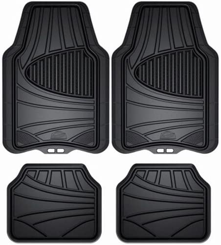 Photo 1 of Armor All 78840ZN 4-Piece Black Rubber All-Season Trim-to-Fit Floor Mats for Cars, Trucks and SUVs
