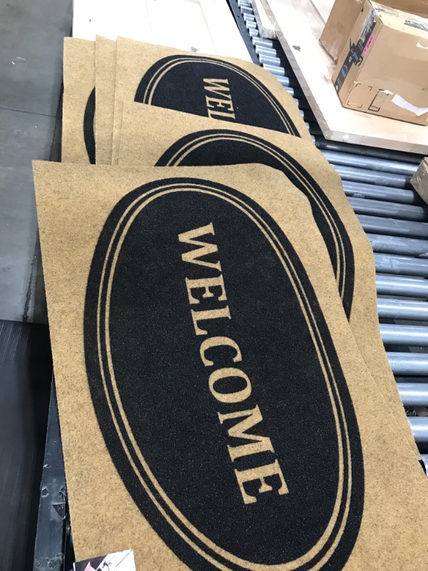 Photo 3 of 5 PACK Vinyl Back Mat Masterpiece Welcome 24 in. x 36 in. Door Mat
