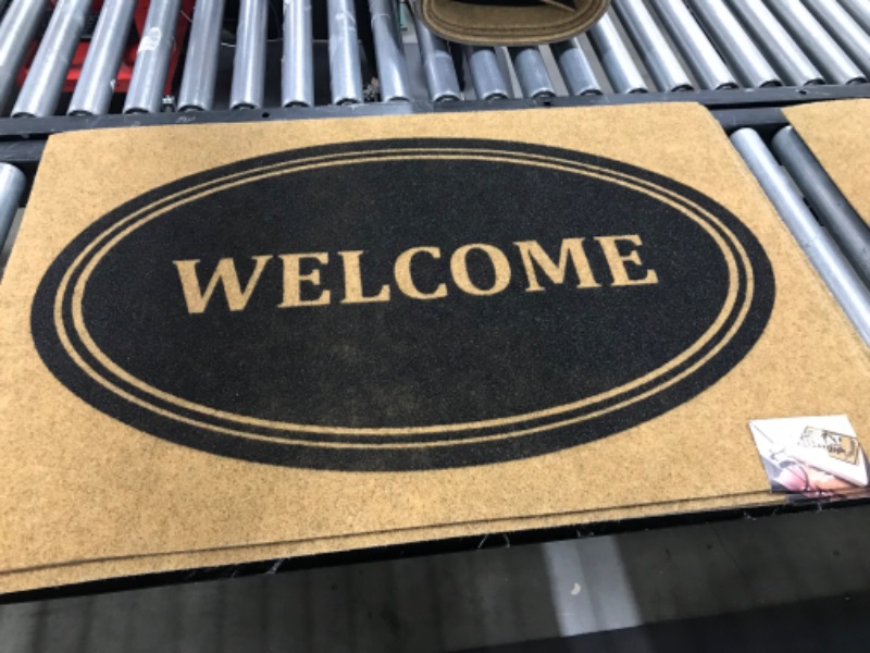 Photo 2 of 5 pack Vinyl Back Mat Masterpiece Welcome 24 in. x 36 in. Door Mat
