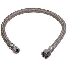 Photo 1 of 7/16 in. Compression x 1/2 in. FIP x 20 in. Braided Polymer Faucet Connector
