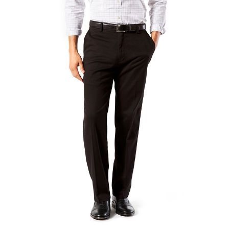 Photo 1 of Dockers Easy Khaki with Stretch Mens Classic Fit Flat Front Pant, 34 32, Black
