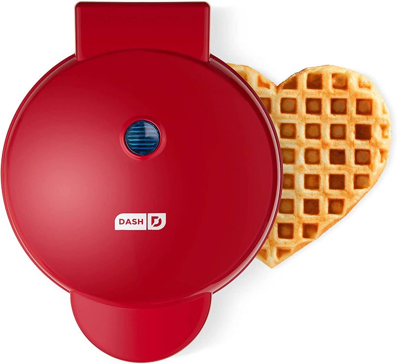 Photo 1 of Dash Express 8” Waffle Maker for Waffles, Paninis, Hash Browns + other Breakfast, Lunch, or Snacks, with Easy Clean, Dual Non-Stick Surfaces - Red Heart
