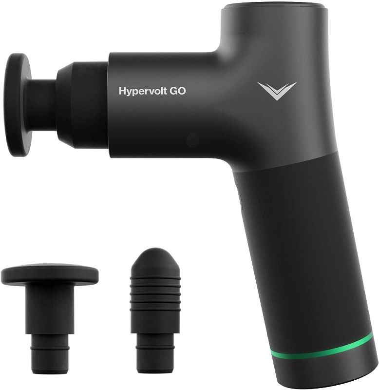 Photo 1 of Hyperice Hypervolt GO - Deep Tissue Percussion Massage Gun - Take Pain Relief and Sore Muscle Recovery on The GO with This Surprisingly Powerful, Whisper-Quiet Portable Handheld Electric Massager. MISSING HEADS
