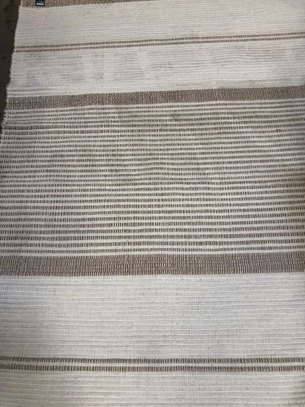 Photo 3 of 5'x7' Marina Striped Wool/Cotton Area Rug Cream - Threshold designed with Studio
