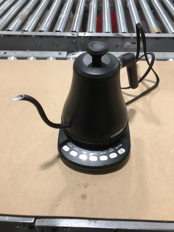 Photo 1 of Gooseneck Electric Kettle, Pour-Over Kettle for Coffee and Tea, with 5 Variable Presets, 100% Stainless Steel Inner, with Keep Warm and Mute Function 0.8L,1000W Quick Heating, Matte Black
