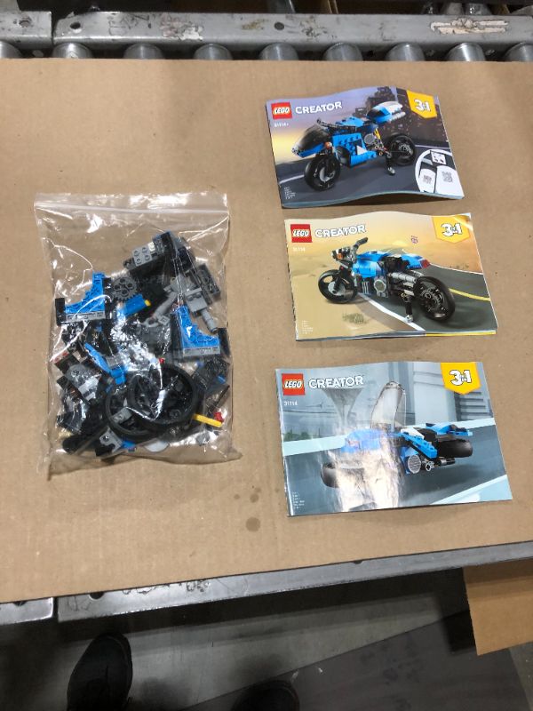 Photo 2 of LEGO Creator 3in1 Superbike 31114 Toy Motorcycle Building Kit; Makes a Great Gift for Kids Who Love Motorbikes and Creative Building, New 2021 (236 Pieces)
