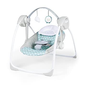 Photo 1 of Ity by Ingenuity Swingity Swing Easy-Fold Portable Baby Swing, Goji, Blue. NEW IN SEALED BOX.
