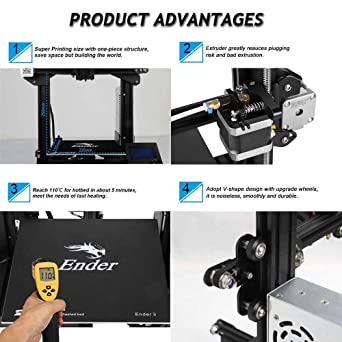 Photo 1 of Official Creality Ender 3 3D Printer Fully Open Source with Resume Printing Function DIY 3D Printers Printing Size 220x220x250mm
