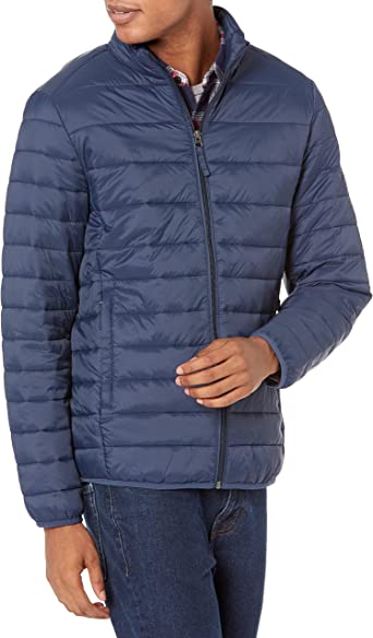 Photo 1 of Amazon Essentials Men's Lightweight Water-Resistant Packable Puffer Jacket
SIZE MEDIUM. NAVY BLUE.