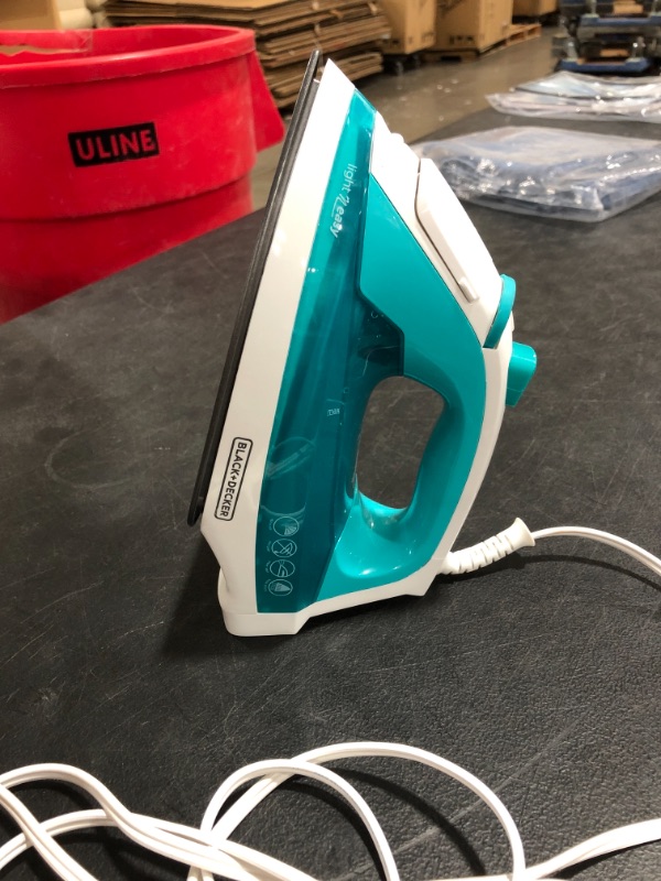 Photo 4 of BLACK+DECKER IR1010 Light 'N Easy Compact Steam Iron, Teal. PRIOR USE.
